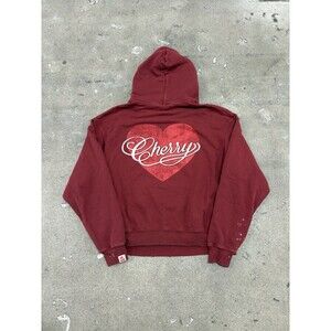 Cherry LA Hoodie - Valentine's Distressed Hoodie - Small